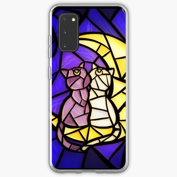 Moon Kitties Stained Glass Samsung Galaxy Soft Case