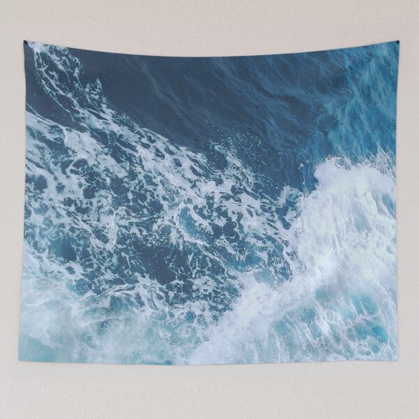 Item preview, White and Blue Ocean Waves designed and sold by Orchyd.