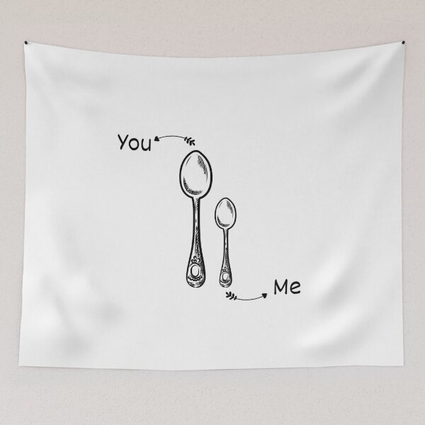 Item preview, Big spoon little spoon spooning snuggle white designed and sold by daguilon.
