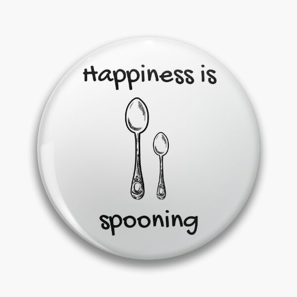 Item preview, Happiness is spooning big spoon little spoon snuggle white designed and sold by daguilon.