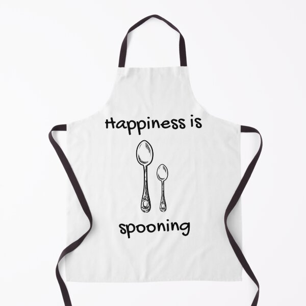 Item preview, Happiness is spooning big spoon little spoon snuggle white designed and sold by daguilon.