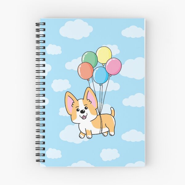 Item preview, Corgi Flying Balloons Happy Birthday designed and sold by DimensionC169.