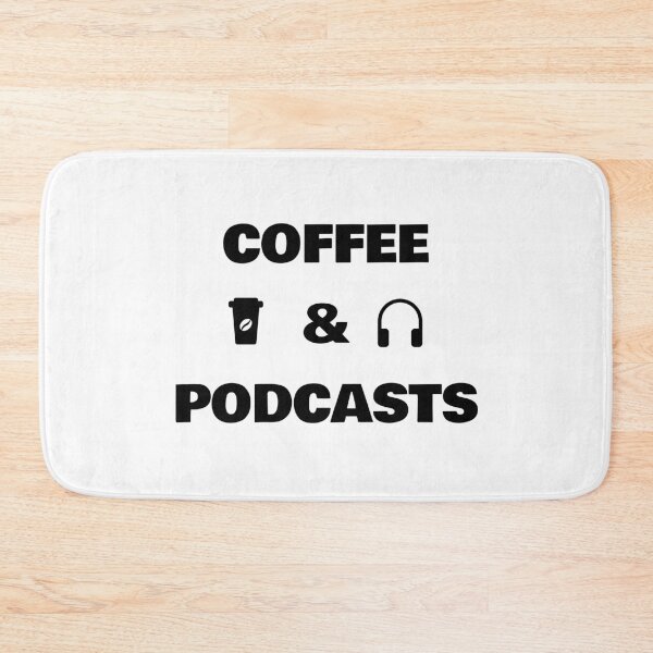 Item preview, Coffee and Podcasts - headphones  coffee cup designed and sold by Inspirationmotivation.