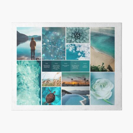 Turquoise Shades of Serenity. Soul Snapshot Art Board Print