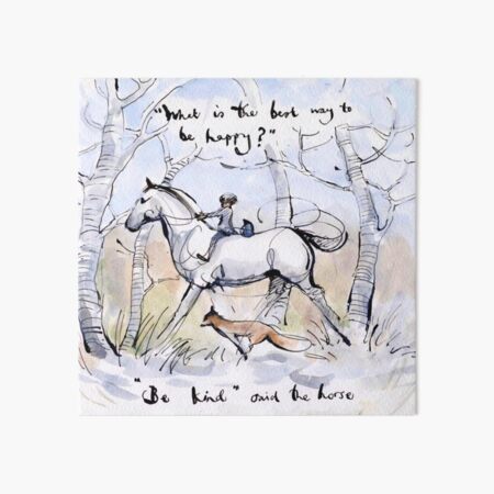 cuál es la mejor manera de ser feliz, The Boy The Mole The Fox And The Horse Shirt, Charlie Mackesy, Orientación, Amante de los libros, Lector, Amor, Regalos Lámina rígida