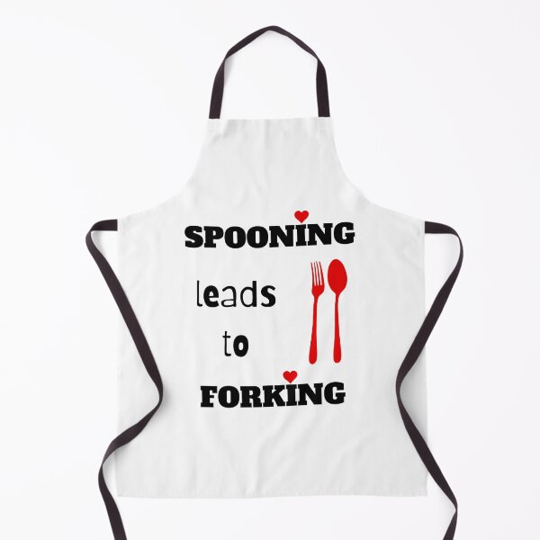 Item preview, Spooning leads to forking big spoon little spoon snuggle white designed and sold by daguilon.