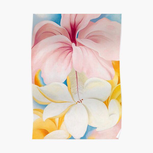 Hibiscus with Plumeria, by Georgia O'Keeffe Poster