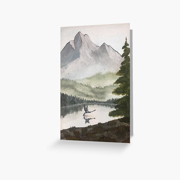 Item preview, Pterosaur Fishes In Peaceful Lake designed and sold by DinoLandscape.