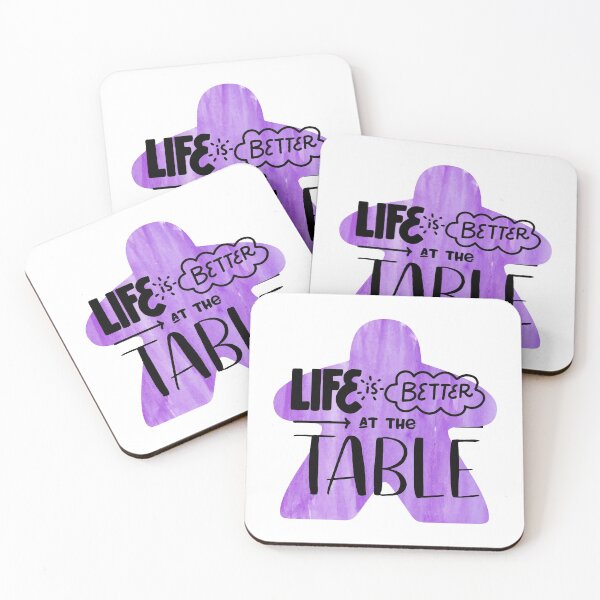 Item preview, Copy of Life is better at the table - Meeple for Board Gamers - Purple designed and sold by BeamGeeks.