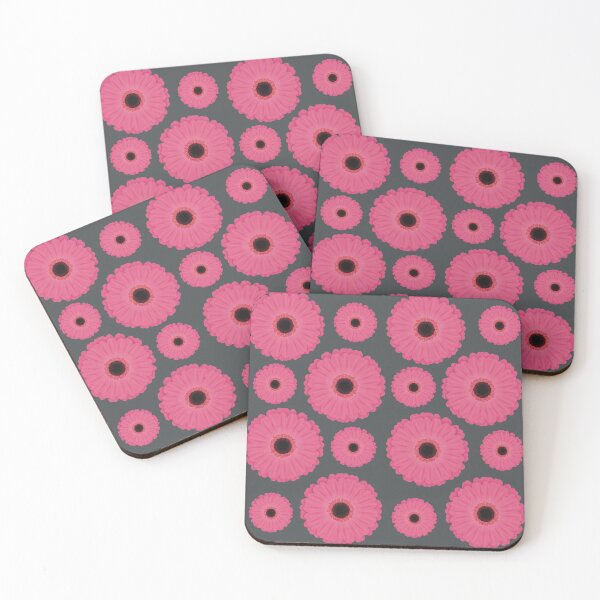 Item preview, Gerbera Pattern Pink and Grey designed and sold by Funful.