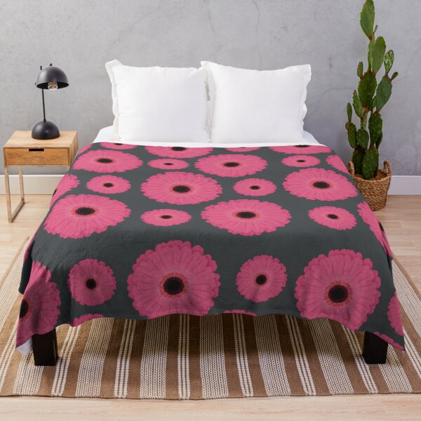 Item preview, Gerbera Pattern Pink and Grey designed and sold by Funful.