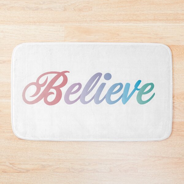 Item preview, Beautiful Believe sticker in script filled with pastel gradients designed and sold by StickersbyVW.