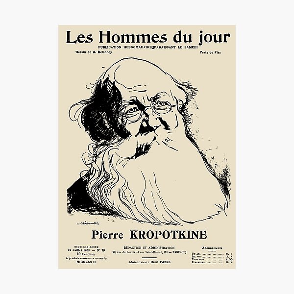 Item preview, Peter Kropotkin Les Hommes du Jour Cover - Anarchist, Socialist, Anarcho-Communist, Philosopher designed and sold by SpaceDogLaika.