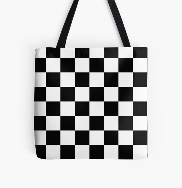 Black and white Checkered Tote Bag for Sale by maddiesartworks