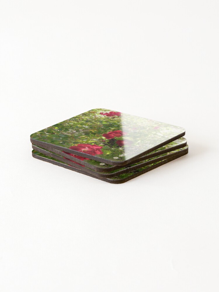 Thumbnail 4 of 5, Coasters (Set of 4), Red Roses designed and sold by Shulie1.