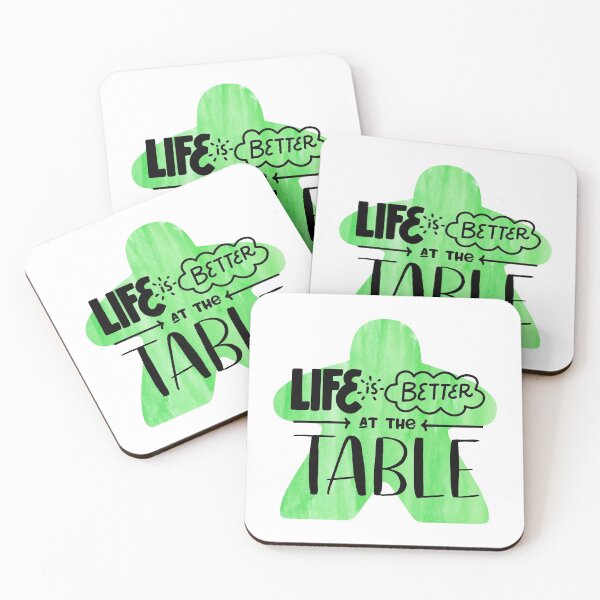 Item preview, Life is better at the table - Meeple for Board Gamers - Green designed and sold by BeamGeeks.