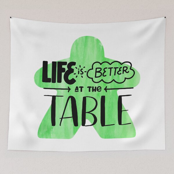 Item preview, Life is better at the table - Meeple for Board Gamers - Green designed and sold by BeamGeeks.
