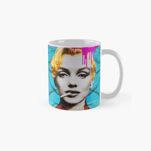 Marylin Monroe Smoking a Cigarette (with paint drips) Classic Mug