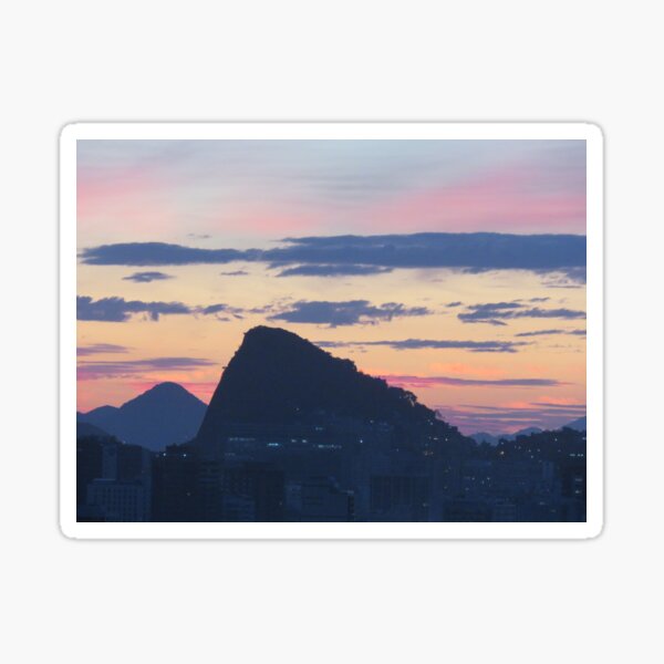 Item preview, Rio skyline Sugerloaf Mountain sunset sunrise, Ipanema Beach, Copacabana Beach, Rio, Brazil designed and sold by StrongJourneys.