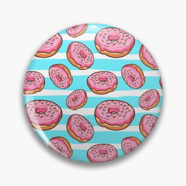 Item preview, Seamless Pattern with Colorful Donuts on Striped background designed and sold by bestoffers.