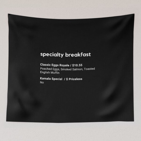 Item preview, I eat no for breakfast - breakfast menu - white text  designed and sold by HBThoughts.