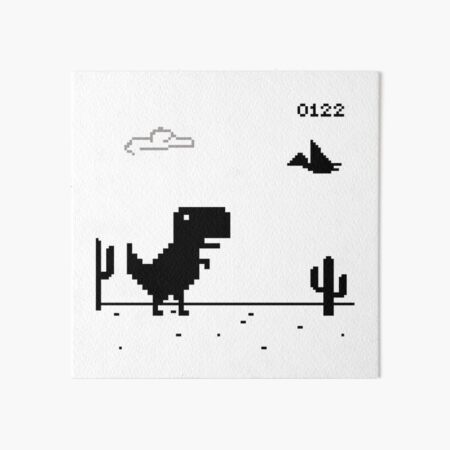 Google Chrome Dino Art Board Print for Sale by SasShoemaker
