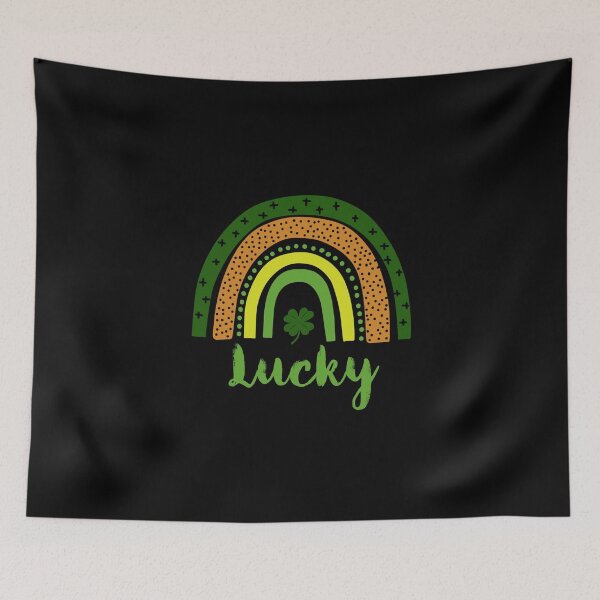 Item preview, St. Patrick's day Lucky charm Rainbow 4-leaf Shamrock 4-leaf clover designed and sold by Karo Art.
