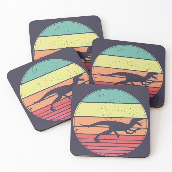 Item preview, Velociraptor Vintage Retro Sunset designed and sold by faudeltn.