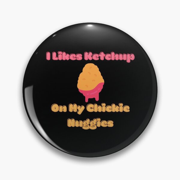 Item preview, Chickie Nuggies, I Love Ketchup, Cartoon Chicken Nugget designed and sold by Black11Flamingo.