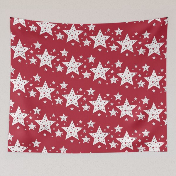 Item preview, Red white stars on red background designed and sold by fowons.