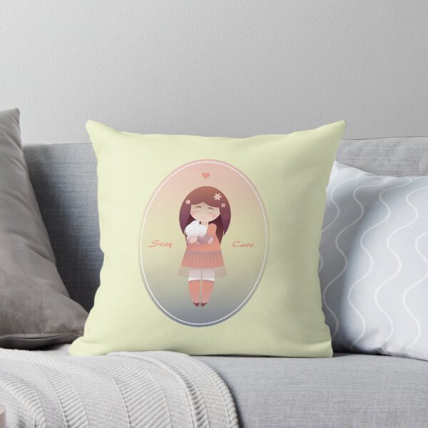 Item preview, Cute girl in red dress with rabbit. Love animal. Stay care. Stay wild.  designed and sold by Yulia Chepurova.