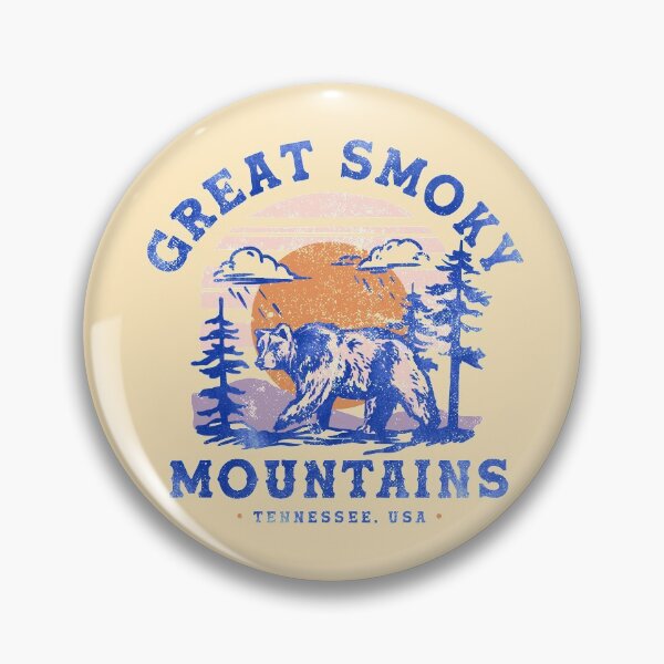 Item preview, "Great Smoky Mountains National Park, Tennessee" Cool Retro Travel Poster Art designed and sold by The Whiskey Ginger Design Shop.