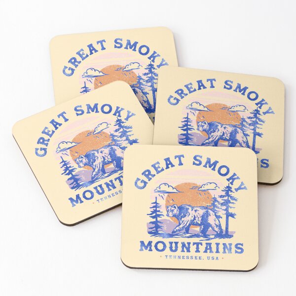 Item preview, "Great Smoky Mountains National Park, Tennessee" Cool Retro Travel Poster Art designed and sold by The Whiskey Ginger Design Shop.