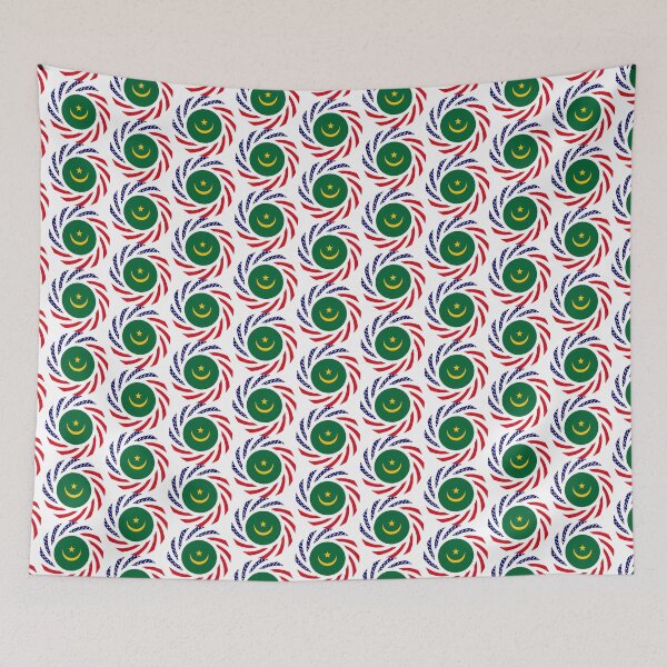 Item preview, Mauritanian American Multinational Patriot Flag Series designed and sold by Carbon-Fibre Media.