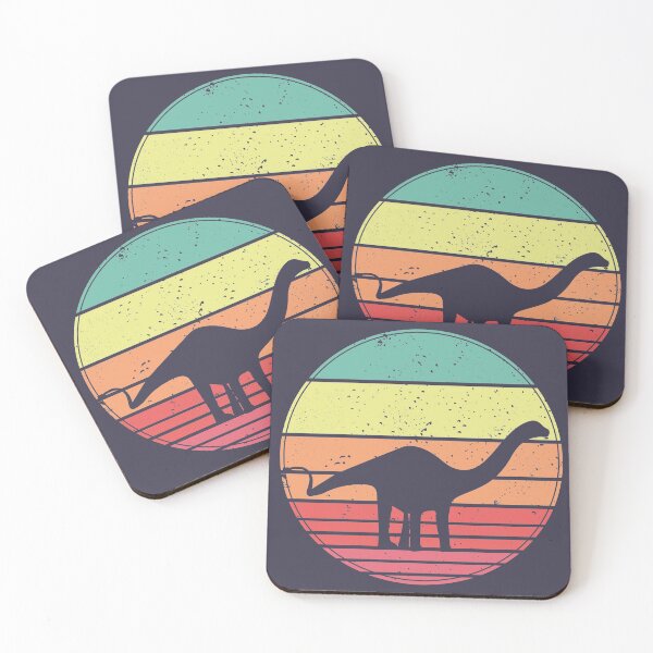 Artikelvorschau, Apatosaurus Dinosaurier Vintage Retro Sonnenuntergang entworfen und verkauft von faudeltn.