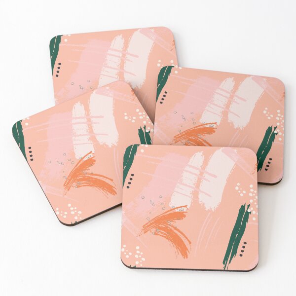 Item preview, Orange abstract Scandinavian nursery print designed and sold by Milatoo.