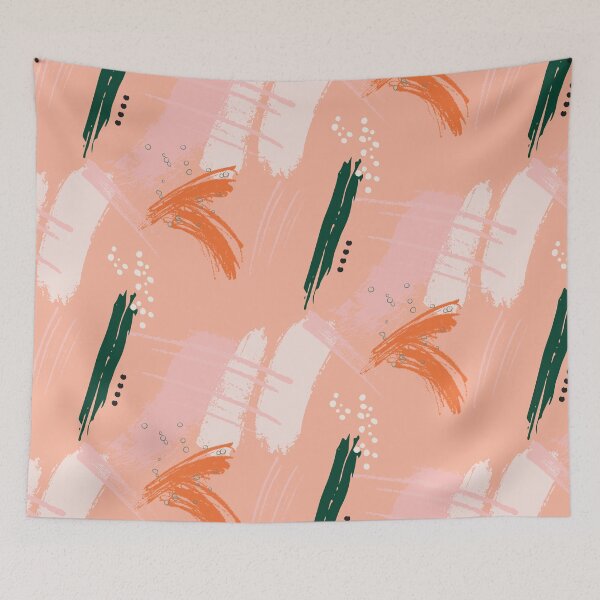 Item preview, Orange abstract Scandinavian nursery print designed and sold by Milatoo.