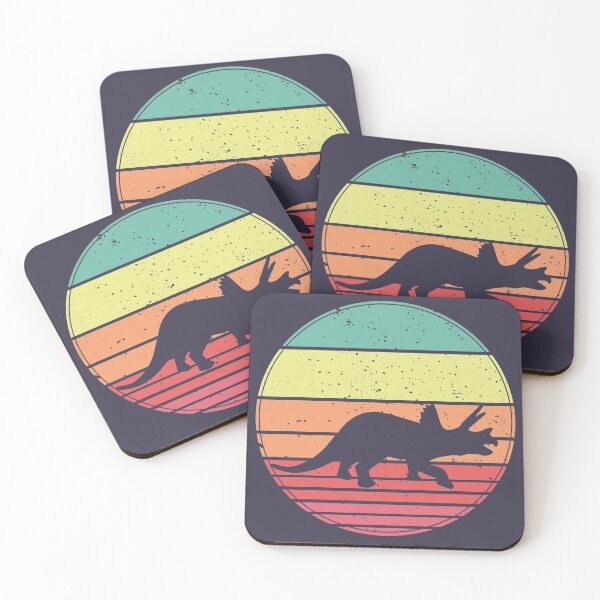 Item preview, Triceratops Dinosaur Vintage Retro Sunset designed and sold by faudeltn.