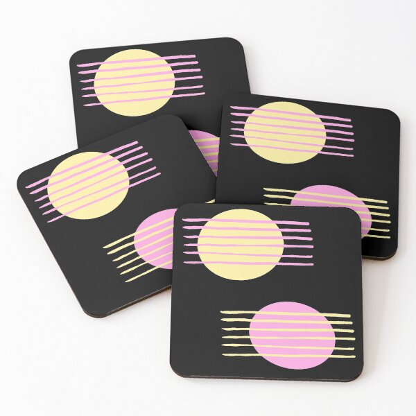 Item preview, Pastels & Shapes - black background  designed and sold by AndartaDesigns.