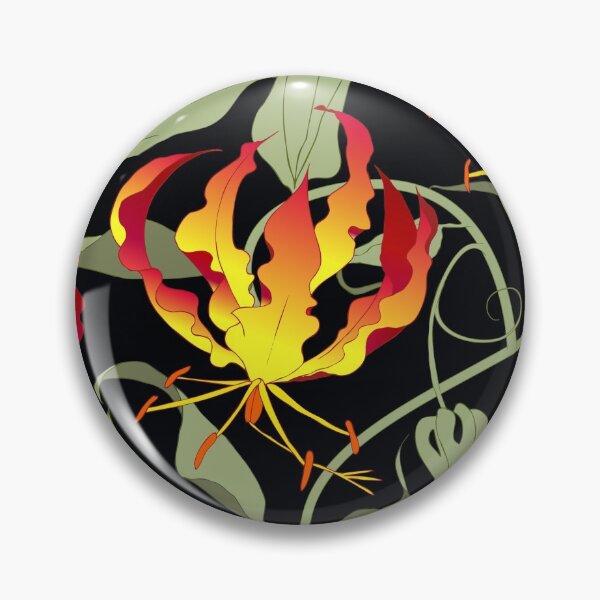 Item preview, Gloriosa - red-orange on black designed and sold by kobyakov.