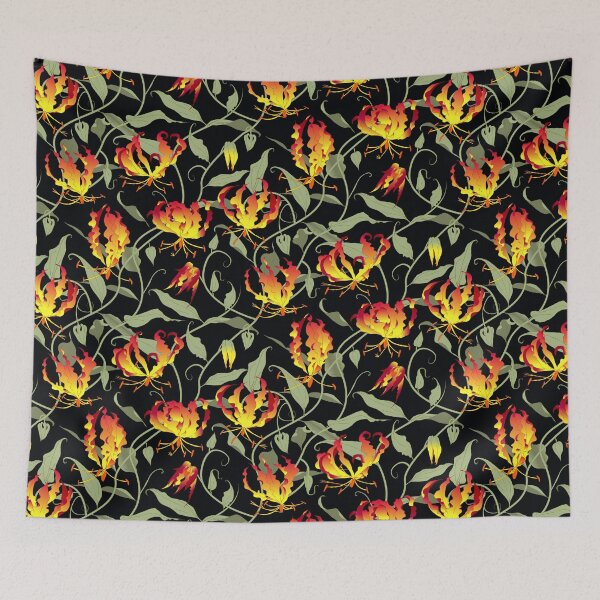 Item preview, Gloriosa - red-orange on black designed and sold by kobyakov.
