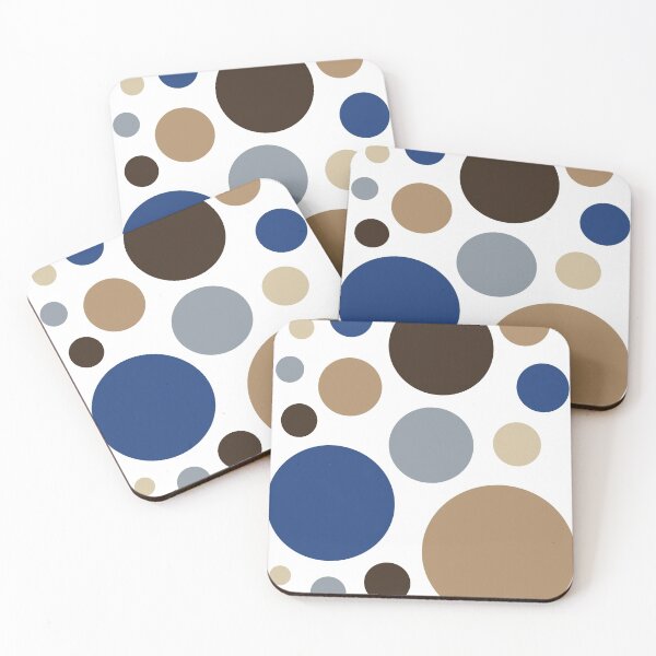 Item preview, Browns and Blues Polka-Dots large pattern designed and sold by VirgoArtStu.