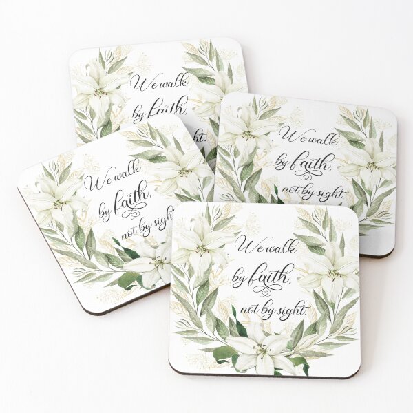Item preview, We Walk By Faith, Not By Sight, 2 Corinthians 5:7, Bible Verse Wall Art, Scripture Decor designed and sold by Dzhenka-Balimez.
