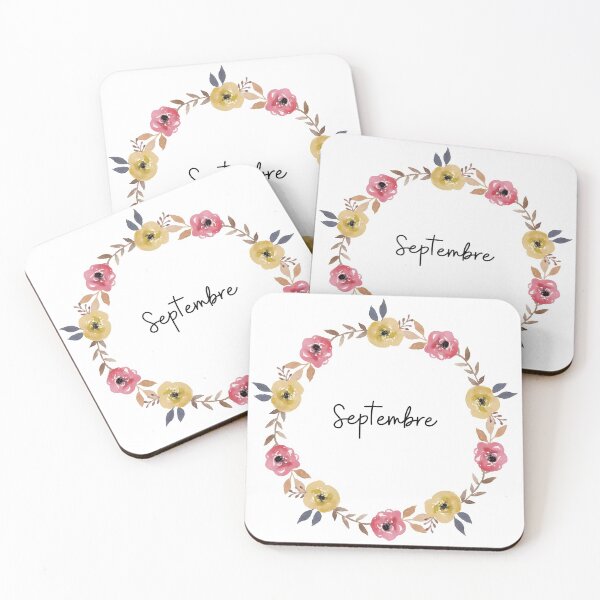 Item preview, September in French flower wreath birthday t-shirts designed and sold by frenchstylehome.
