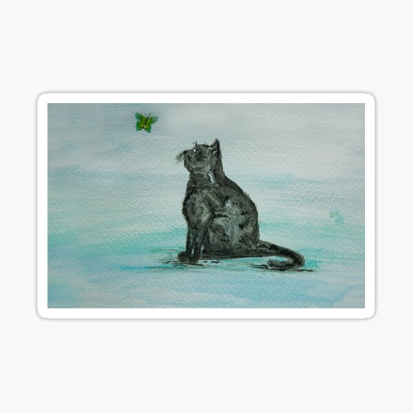 aquarell katze spielen geschenke merchandise redbubble