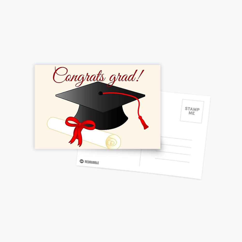 Congrats grad!" Greeting Card for Sale by HapaLady92 | Redbubble