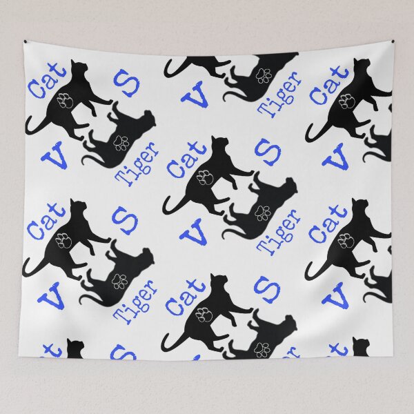 Item preview, cat vs tiger shirts, cute cat vs tiger design, cute cat vs tiger lover, funny cat vs tiger masks, funny cat vs tiger phone cases, nice cat vs tiger stikars, cat vs tiger mugs, cat vs tiger clock  designed and sold by Poussyarts.