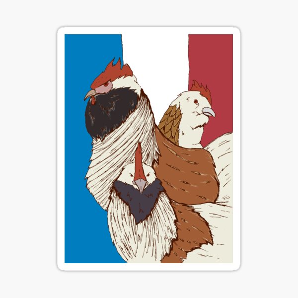 Three French Hens Sticker