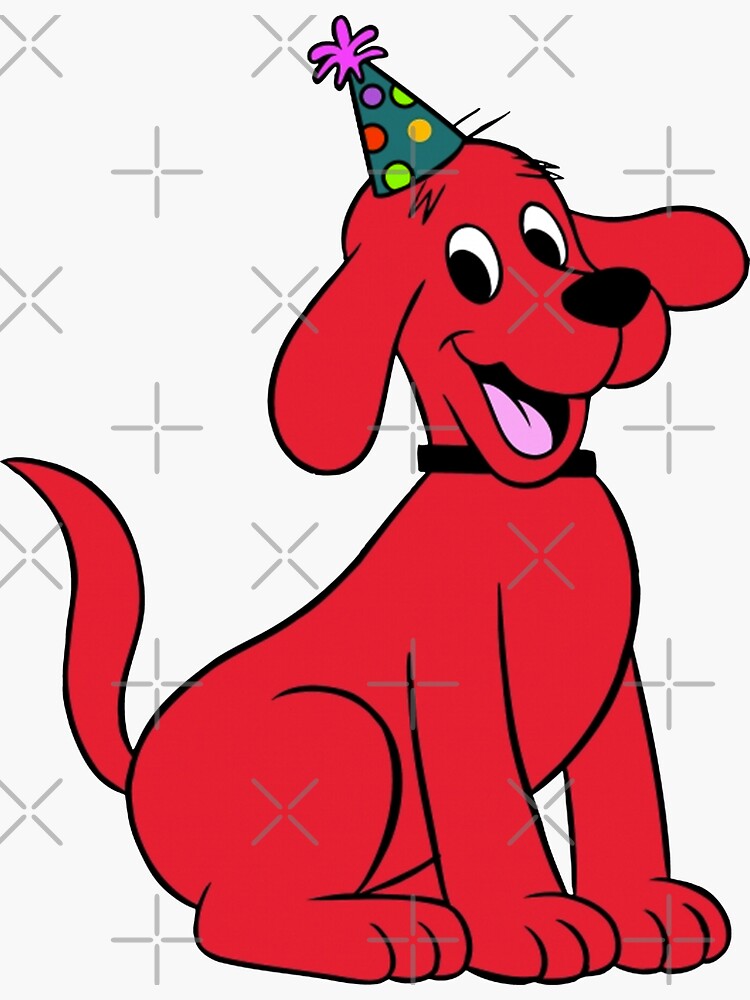 The Red Big Dog Stickers For Kids, 25 Pcs, Vinyl Decals Birthday