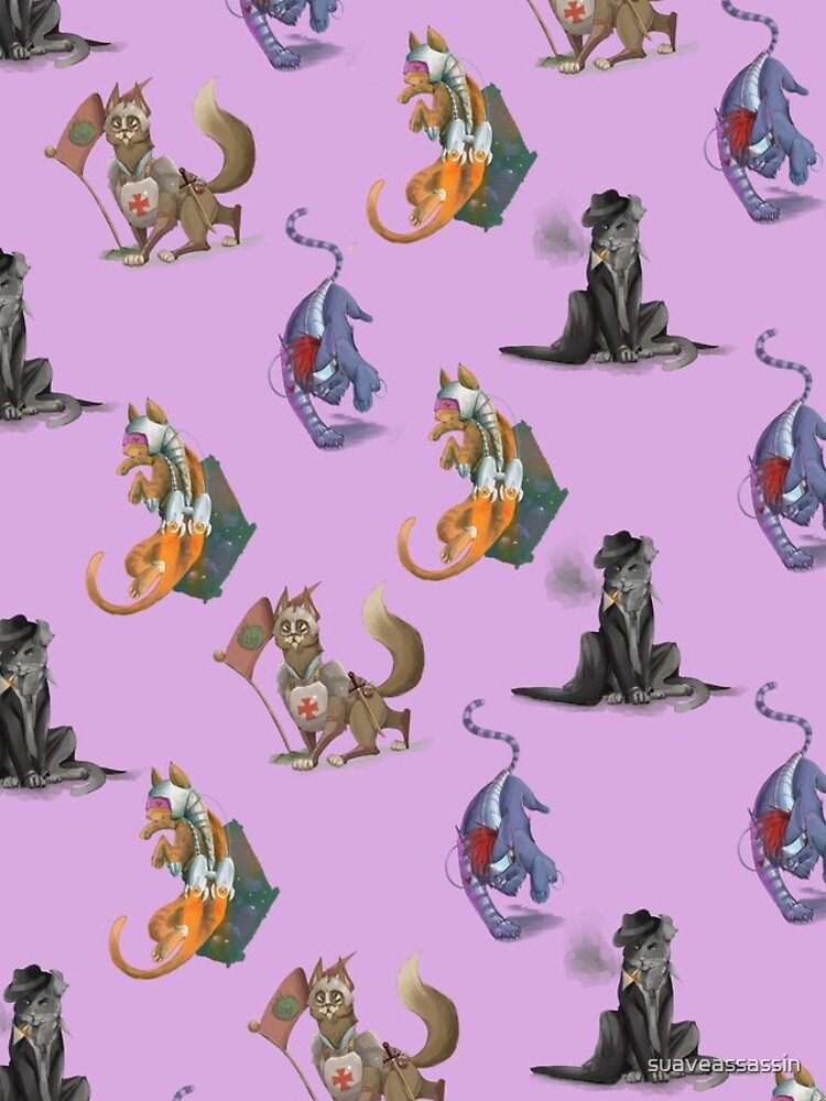 Thumbnail 5 of 5, iPhone Case, Genre Cats Pattern designed and sold by suaveassassin.